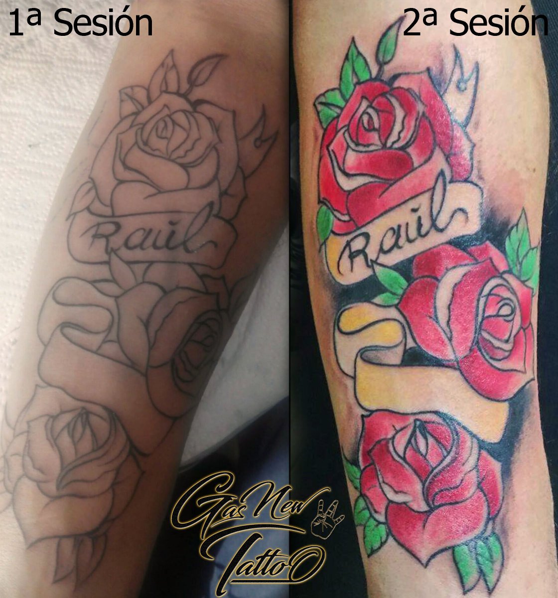 Gas_NewTattoo's tweet photo. Espero volver a vernos!!!Muchas gracias!🌹😉 #Tattoo  #Flowers #TattooFlowers #EternalInk #Design #TattooLove #Ink #Work   #GasNewTattoo https://t.co/7ixin4risz