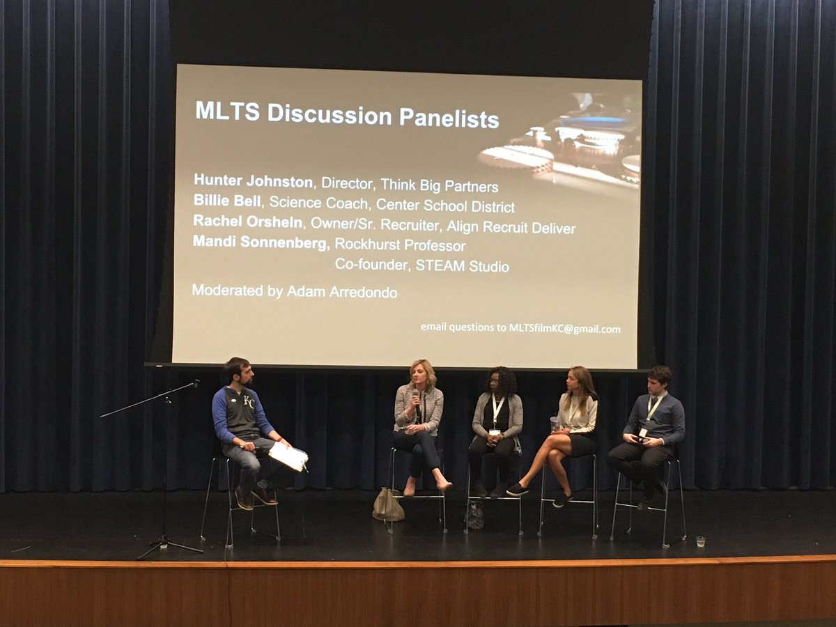 Just watched @MLTSfilm, now <a href="/kcdondo/">Adam Arredondo</a> will kick us w/ panelist discussion, email ?'s to MLTSfilmKC@gmail.com #KCedu