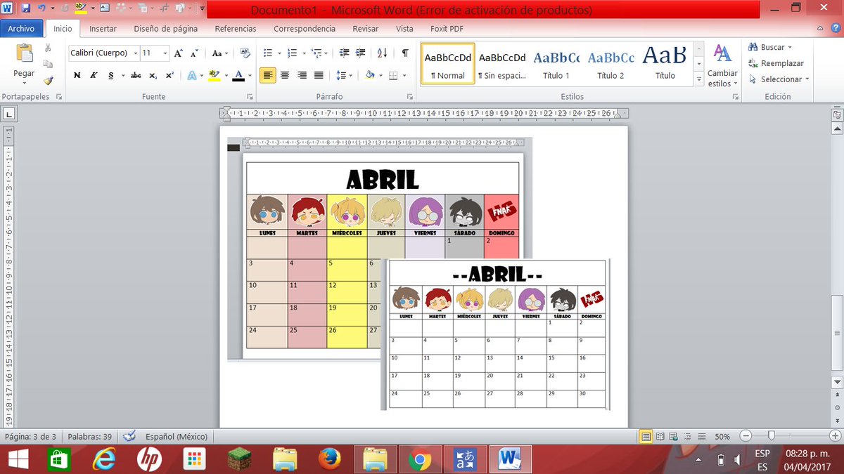 Calendario FNAFHS para imprimir: ¡Organiza tus días con tus personajes favoritos!