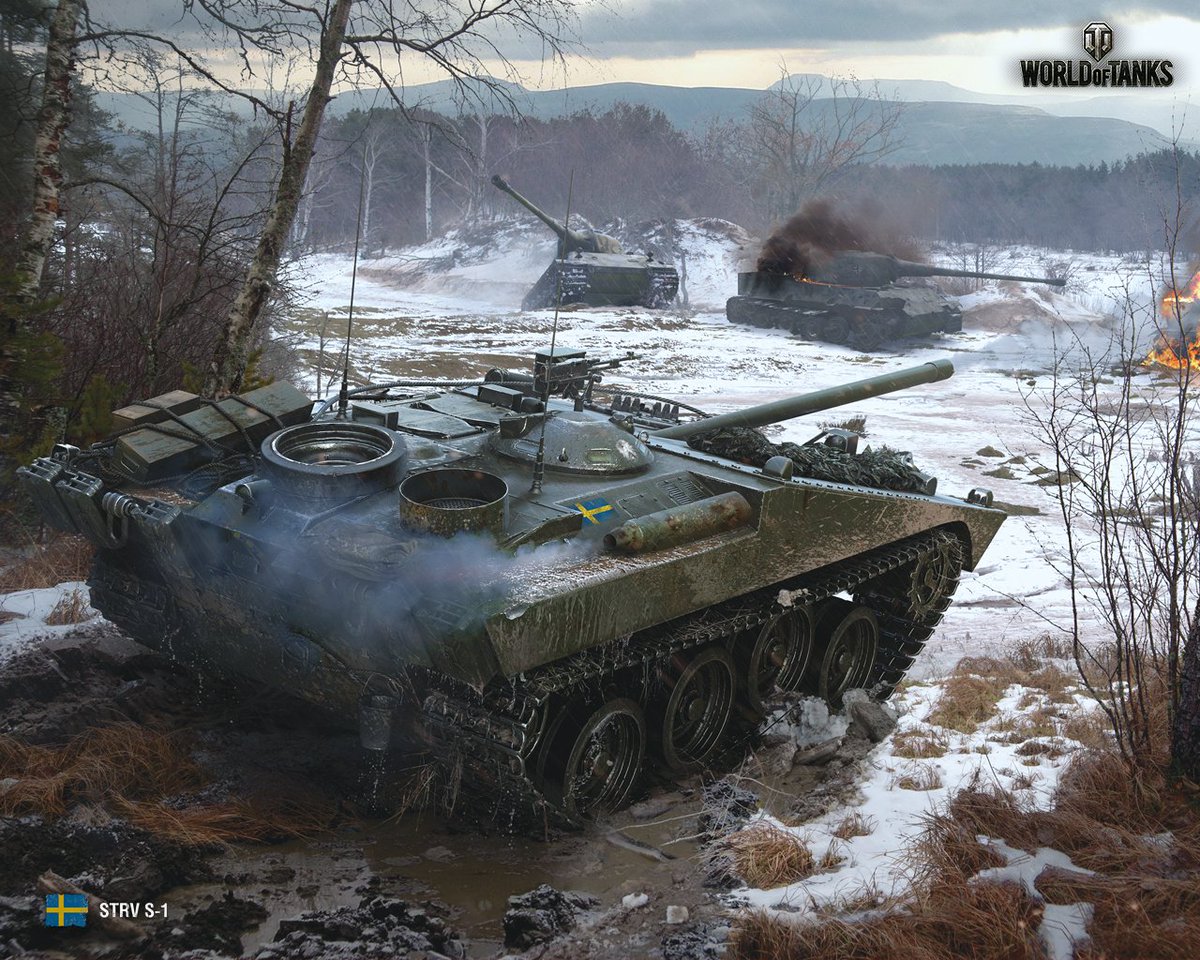 ট ইট র World Of Tanks 日本公式 World Of Tanks 4月の壁紙を公開しました 今月はスウェーデンツリーから 楔形の形状が特徴的な駆逐戦車 Strv 103 の試作車両である Strv S1 が登場です T Co Pr0mbimxkk