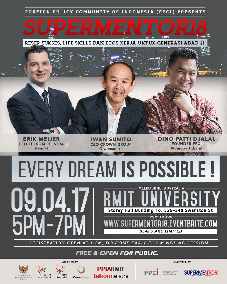 Sudahkah kalian terdaftar di #supermentor18 ? Segera dftrkan diri kalian di supermentor18.eventbrite.com