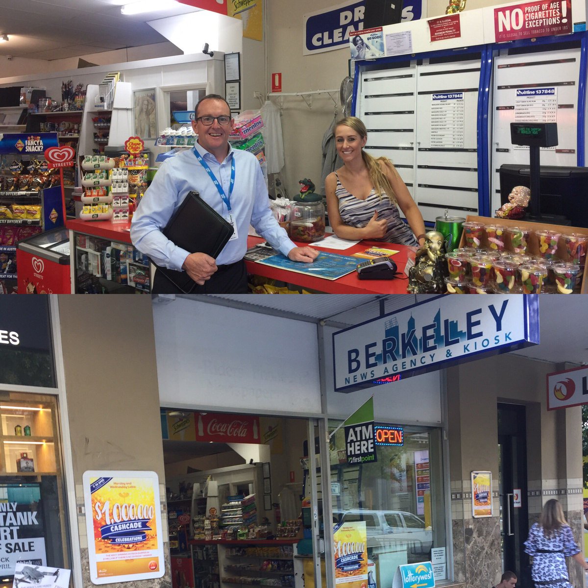DPTMickC's tweet photo. Welcome Berkeley Newsagency to the Perth network. CBD site in Perth at long last #dptway @DPTMattN @MyDroppoint https://t.co/WRpAkV4m7J