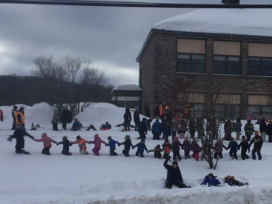 thesafehavenpod's tweet photo. Just reflecting on this day! Leading our little SK1 angels out for #snow #angels extravaganza! #Angelmans @angelman @ArchieStouffer @TLDSB https://t.co/hDlNSFNRSk