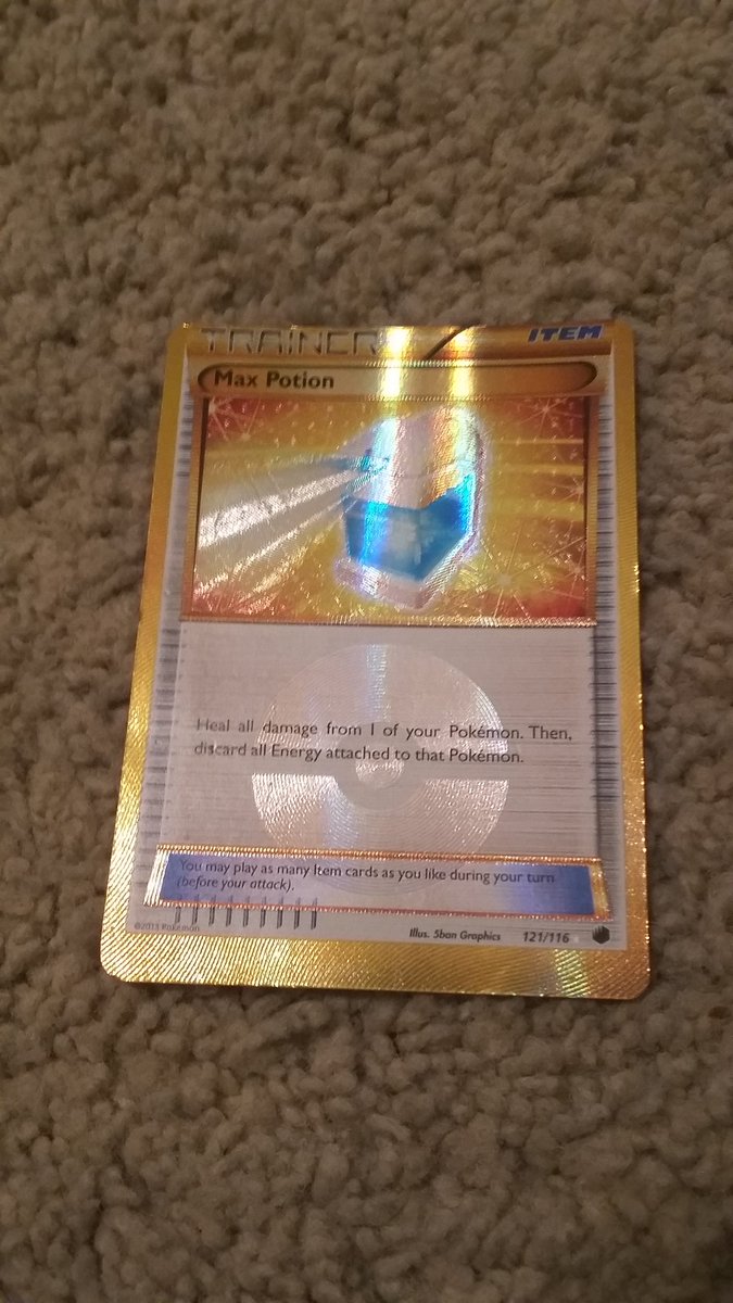Rare Gold Max Potion Error Card