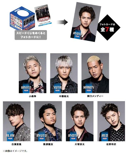 GENE】4/12水～4/27木 GENERATIONSスピードくじ ☆A賞：メンバーに