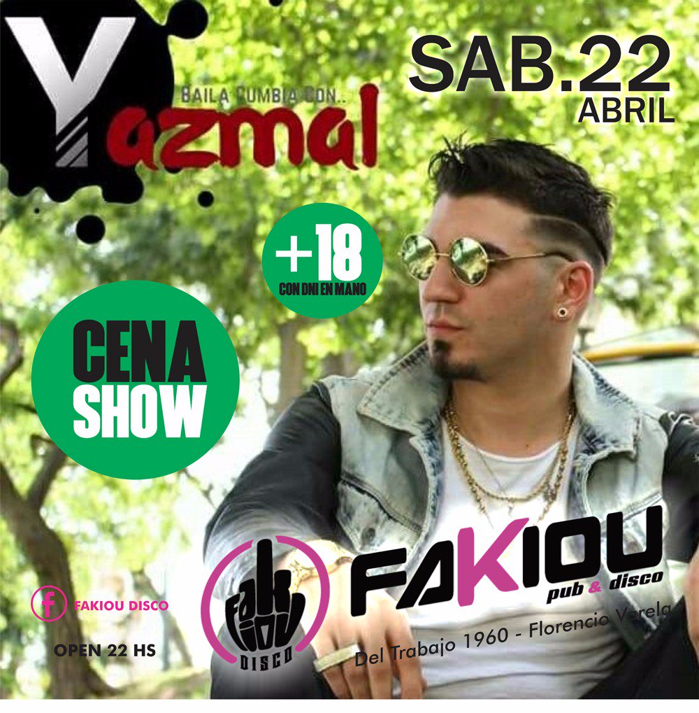 oficial_yazmal's tweet photo. Sabado 22 de abril #YAZMAL EN VIVO PRESENTANDO SU NUEVOS DISCO pedi tu entrada anticipada  100 pesos .... dalee te esperamos en #FAKIOU https://t.co/BUt93mXi1m