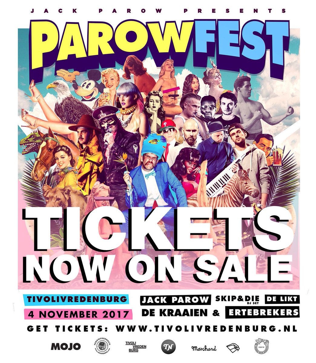 Happy WEDS!  #tickets to #parowfest at <a href="/TiVre_Utrecht/">TivoliVredenburg</a> are NOW LIVE!! Vang them here:bit.ly/2nWvDME / YOU'RE WELCOME!! // 😎♥