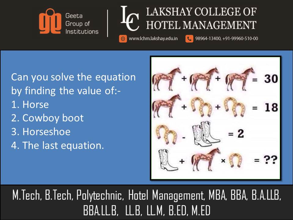 ggiindia's tweet image. #LakshayCollegeOfHotelManagement #LCHM #SolveTheEquation