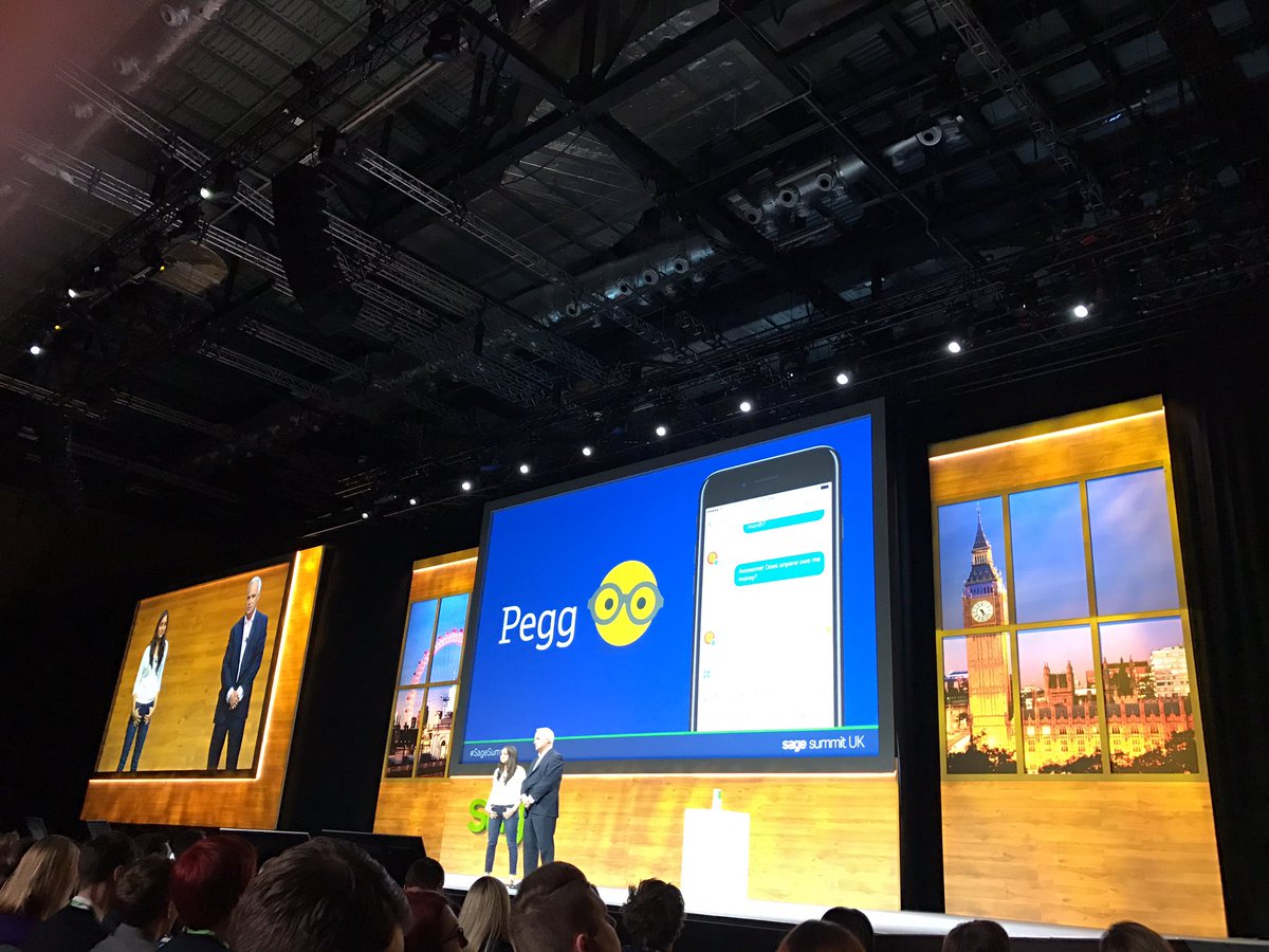 jaynedxn1985's tweet photo. We love #Pegg the Sage accounting #chatbot #sagesummit https://t.co/3zcOYIdGGm
