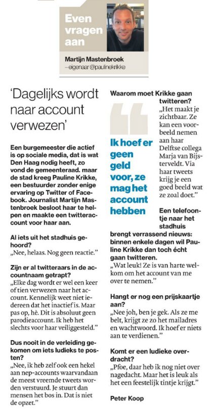 Donderdag vindt de overdracht plaats.