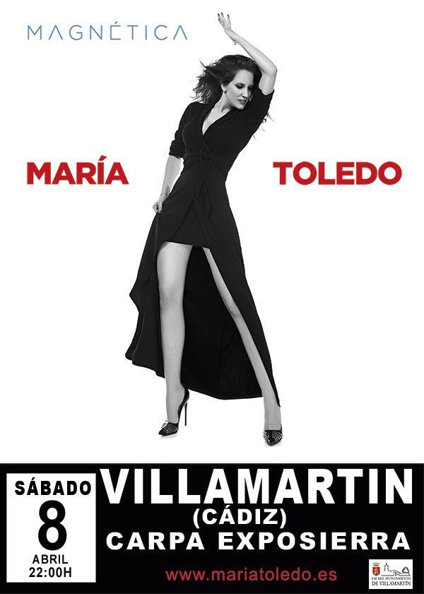 Tienes plan para este sábado? <a href="/MariaToledoMT/">MARÍA TOLEDO</a> presentará #Magnética en Villamartin (Cádiz) en la Carpa Exposierra a las 22horas.