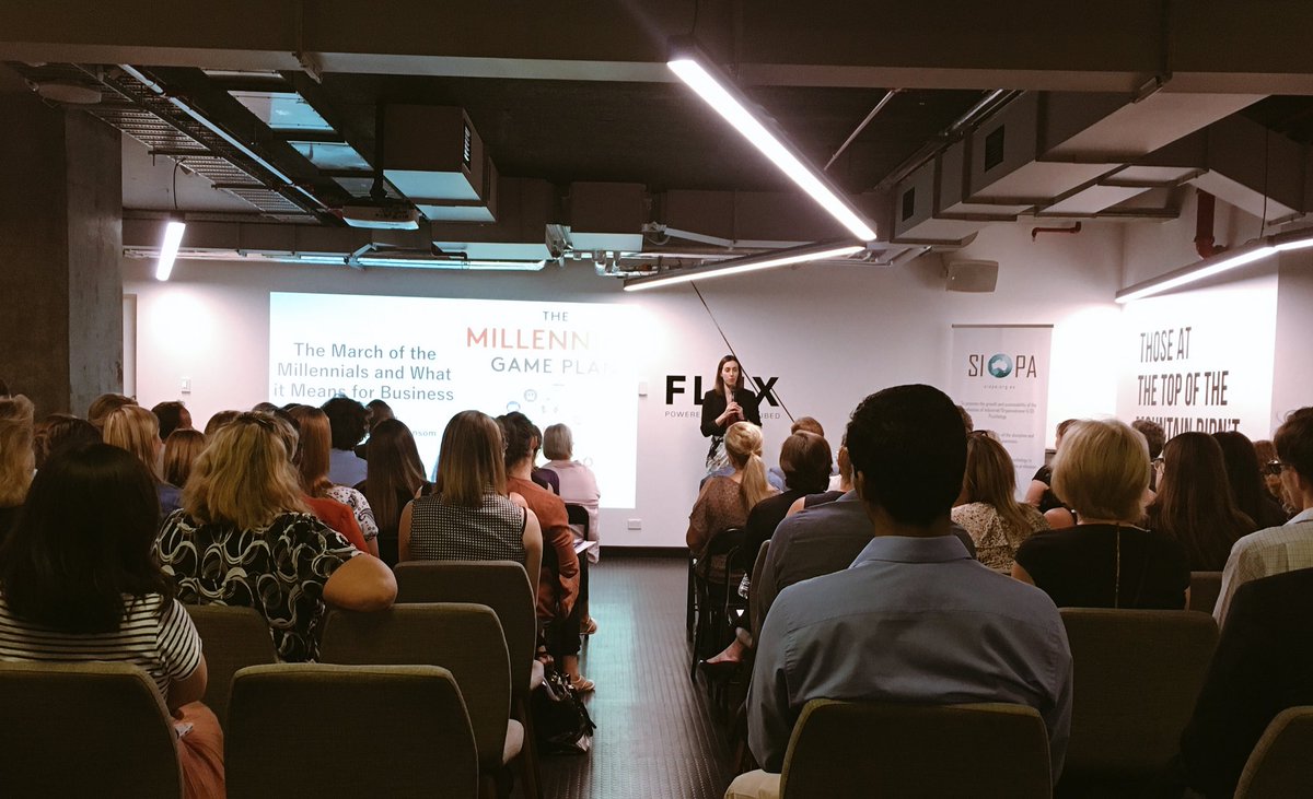 Launching <a href="/SIOPAustralia/">S I O P A</a> tonight at #FLUX and hearing about the wave of millennials in today's workforce with <a href="/HollyRansom/">Holly Ransom</a>