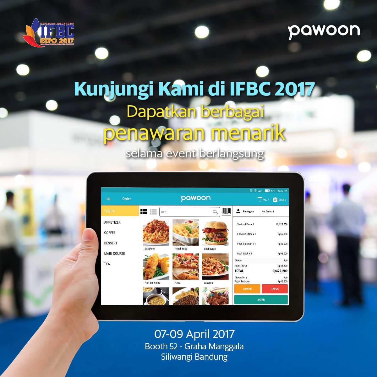neoexpo's tweet photo. HARI INI DIBUKA! #SaatnyaCiptakanPeluangmu Kembangkan Bisnis bersama @pawoonPOS pd Pameran #IFBC2017 #BANDUNG 7-9Apr #GMSbdg Cp.08118898981 https://t.co/iMk1vBHGwV