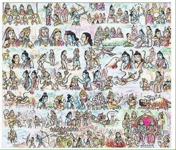 Complete Ramayana in one picture.zoom & see the amazing story of Lord Ram @SV99999 @rammadhavbjp @RamRajya2017 @RamRajyaIndia @ShriRamNavmi