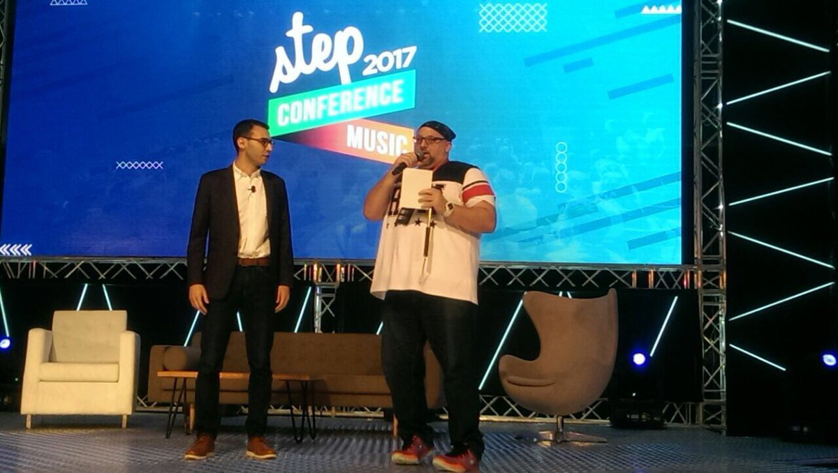 arabianmktr's tweet image. . @BIG_HASS sets the energy going. Details the music content at the event #STEP2017 #STEPMUSIC