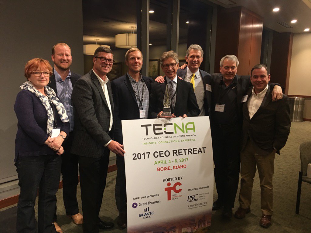 TechCouncils's tweet photo. @TechCouncils Board honors retiring @utahtechcouncil CEO Richard Nelson for his contributions to TECNA. #TECNACEO17 https://t.co/koWqX5uJeW