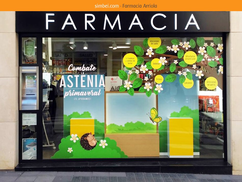 SomosSimbei's tweet photo. 🌼 #Astenia primaveral?🌼 ¡COMBÁTELA! Este es el #escaparate que hemos diseñado para la #farmacia Arriola ... #salud #escaparatismo #diseno https://t.co/orNMhBZLIp