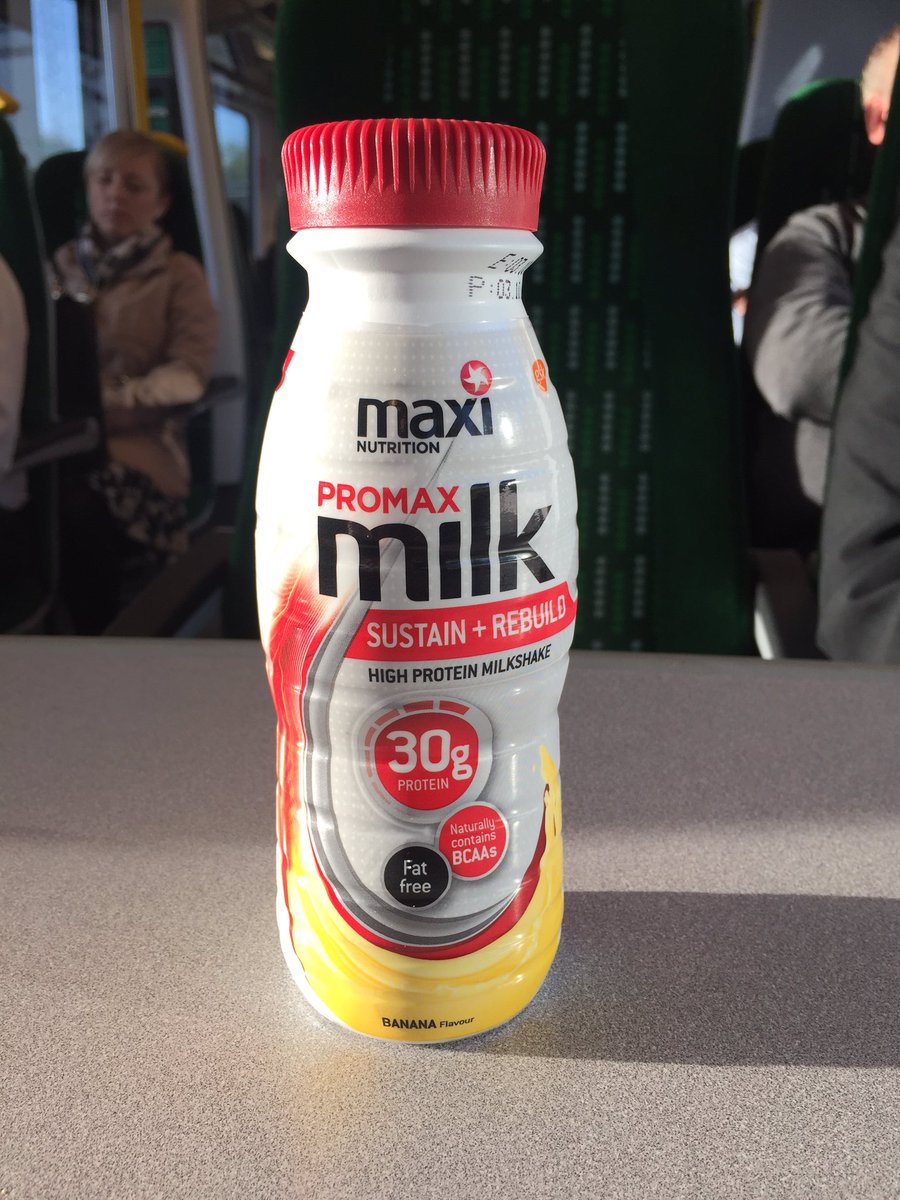 On the train ... but still getting my morning protein hit ..... #maximuscle #protien #comuterlife