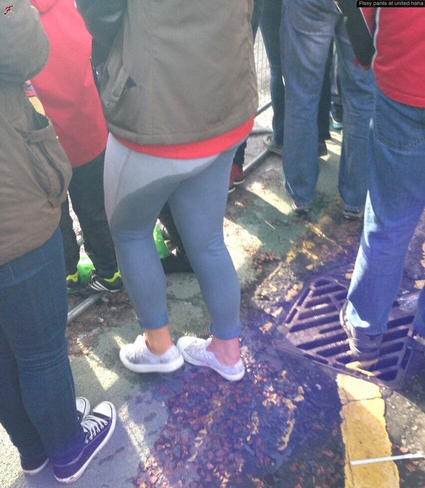 “Peed her pants waiting in line” .
