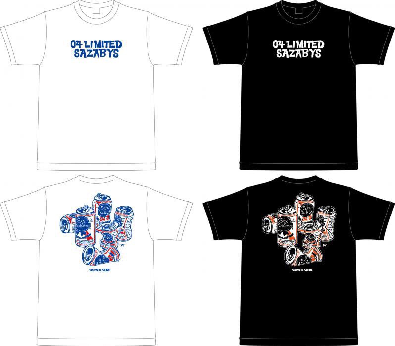 04 Limited Sazabys x SiX PACK STORE コラボTシャツ、通販にて販売