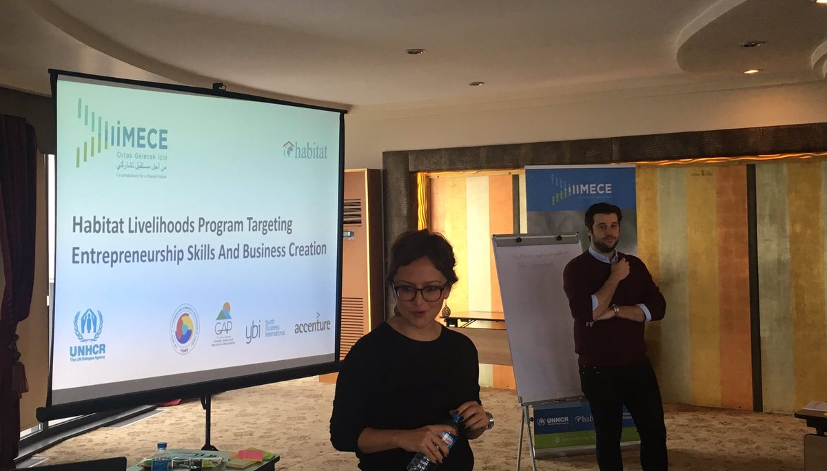 JoGray100's tweet photo. Başak launches the day for @habitatdernegi introducing the programme with @YouthBizInt #YBICD https://t.co/0fCnxxFXFr