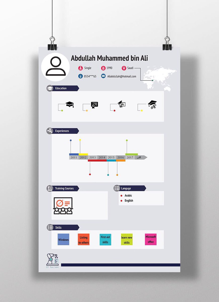 Cv_factory17's tweet photo. ترتيب وتصميم سيرتك الذاتية يزيد من إعجاب اصحاب العمل بك وتساهم في زيادة فرص حصولك على الوظيفة المناسبة .
احرص على ان تكون سيرتك .. احترافية https://t.co/acznC6AYXU