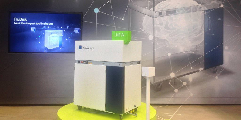 TRUMPF_News's tweet photo. #INTECH Impressionen: Der neue #TruDisk #Scheibenlaser - Schärfer als jeder Verstand! #TRUMPF https://t.co/3JT3luNgVL