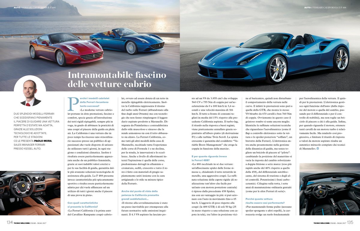 INTRAMONTABILE FASCINO DELLE VETTURE CABRIO.

#ferrari #auto #motori #lugano #svizzera #ticino #kesselauto #lifestyle #luxury