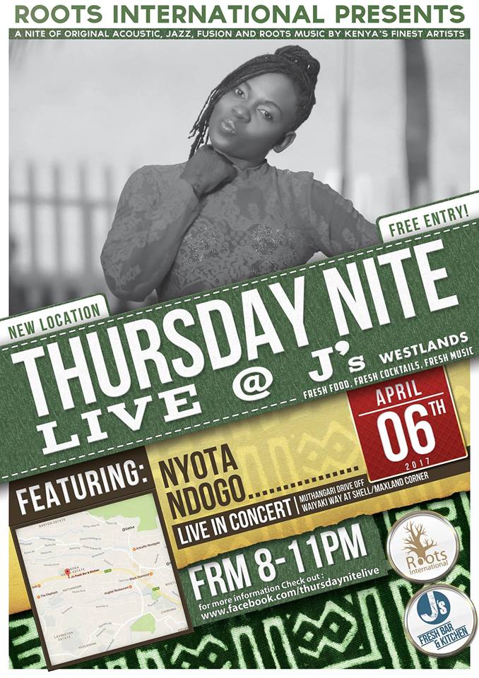 JsFreshKitchen's tweet photo. Tomorrow’s #LiveatJs is proud to present, Ms. Nyota Ndogo & her taarab/pop fusion. Book a table on 0707612585: https://t.co/mVjKg7fHT6 https://t.co/guKlksF0Go
