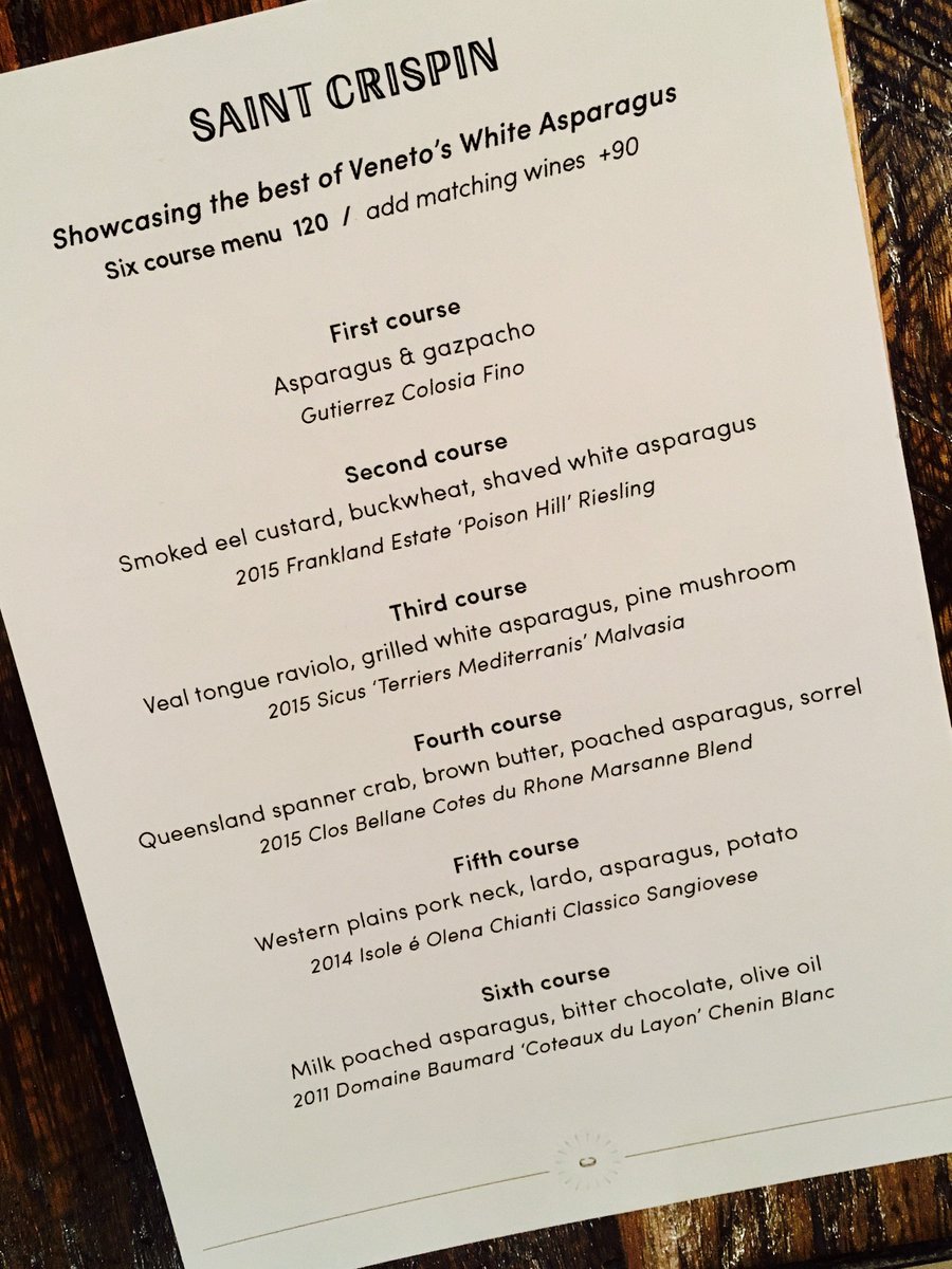 Additional special Italian White Asparagus tasting menu available for a limited time only... not to be missed! #untilwesellout #degustation
