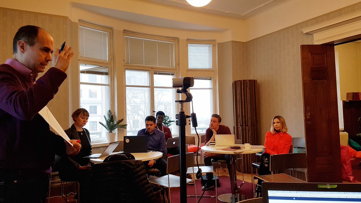 xedu_co's tweet photo. 'Fall in love with your problem, not the solution' โ an inspiring #business modelling session by Fabian Sepulveda for #xEduSpring17 startups https://t.co/CI0SshLiC8