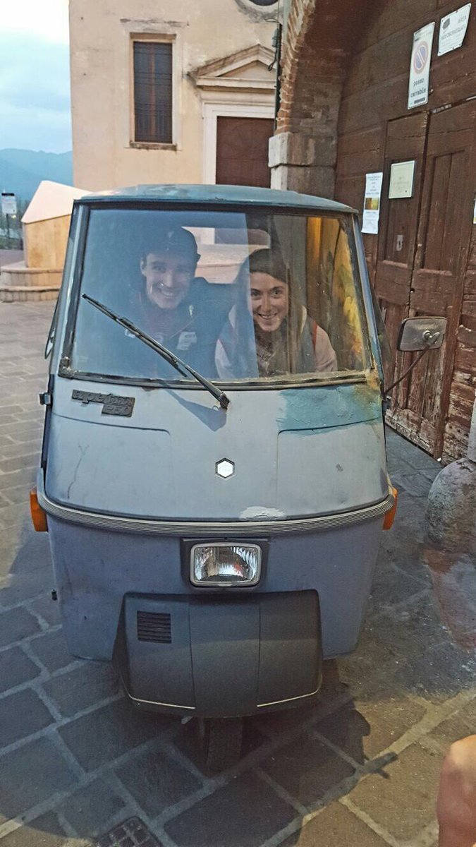 BrentjensMTB's tweet photo. And they arrived! @trofeodelcar #Italy #BadSackingen #Germany. A long trip. #YanaBelomoina @maxmtbua and @FiniCarst https://t.co/yfFSEx8L97