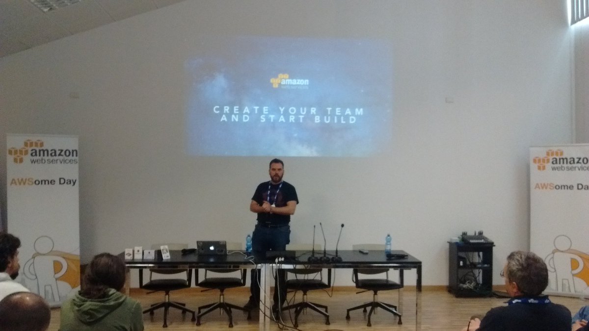 andregazza's tweet photo. Time to hack now! #awsiothack @funambol @PoloPavia https://t.co/HaEynepM1d