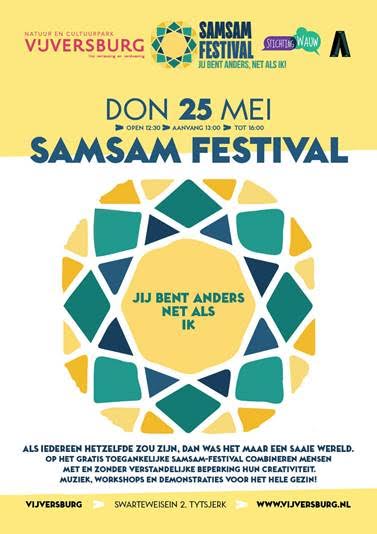 SamSamFestival's tweet photo. Don 25 mei Samsam. Laat de bomen en planten maar gaan groeien en bloeien. Net als onze artiesten, deelnemers en bezoekers deze dag😎#delenmag https://t.co/YDlSGGDfel