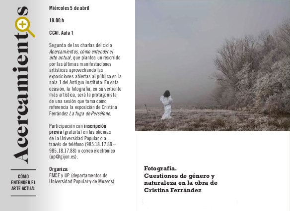 NataAlAr's tweet photo. #Savethedate: Hoy, a las 19 h, nueva charla del ciclo #ACERCAMIENTOS en el #CCAI #Gijon 
https://t.co/RMEgiyj2JY https://t.co/iMCkvcIxVM