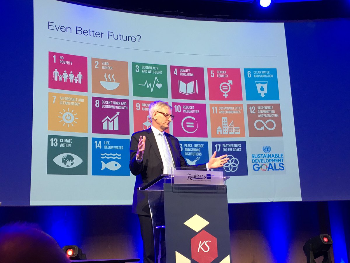 FNs Bærekraftsmål gjelder oss alle sier Carl Bildt! Nye Asker kommune skal bruke disse som rammeverk for ny kommuneplan! Det er bra!