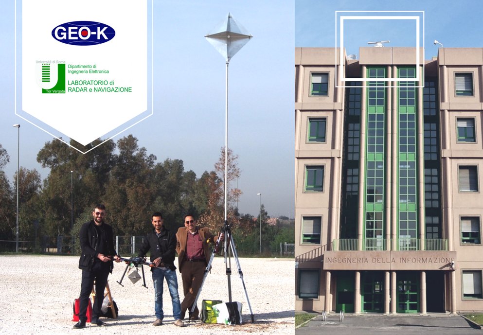 GEOKco's tweet photo. #drones &amp; flight #surveillance: #GEOK and RADARLab performing #drone #visibility #tests with X-band #radar and #CornerReflector. #UAV https://t.co/m8C0BB4W6E