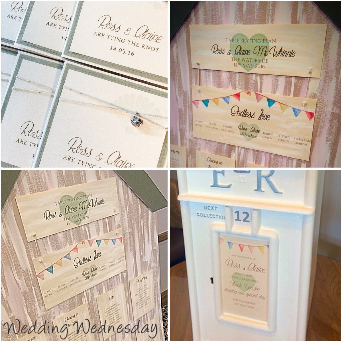 #weddingwednesday #weddinginvitation #weddingpostbox #weddingtableplan #seasidewedding #ayrshireweddings