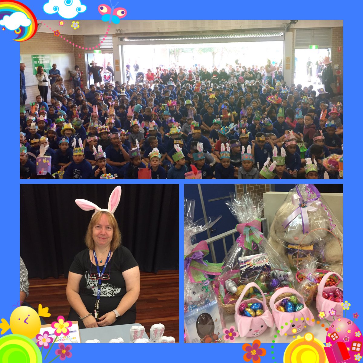 LisaHumphreys10's tweet photo. Full house at our Easter Hat Parade. Thank you to our community, staff and students for a fantastic first term. Happy holidays!! @AshcroftPS https://t.co/5LUu4bW3Nq