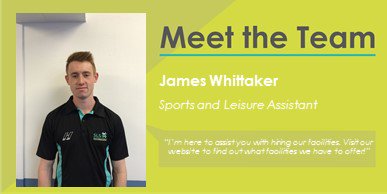GarstangSLS's tweet photo. Meet James, one of our Sports and Leisure Assistants! https://t.co/jbeDn212FP