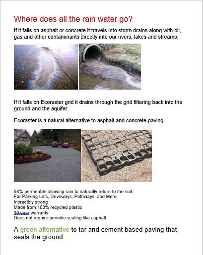 EcorasterNA1's tweet photo. manage #stormwater with #permeable pavement -- know where the water goes #EcorasterCanHelp #LentusProductsLLC https://t.co/kaNe1cf250 https://t.co/G8AEX0FV7X