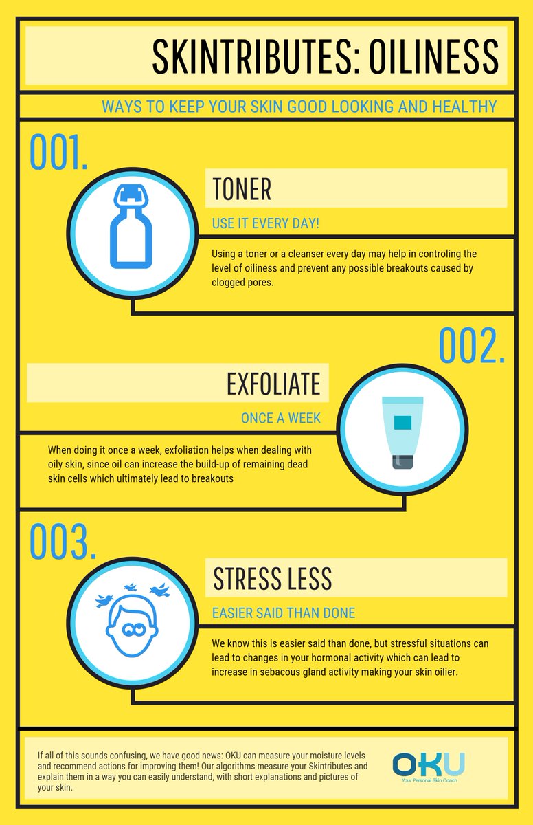 Concerned about #oiliness? Check out this #infographic.