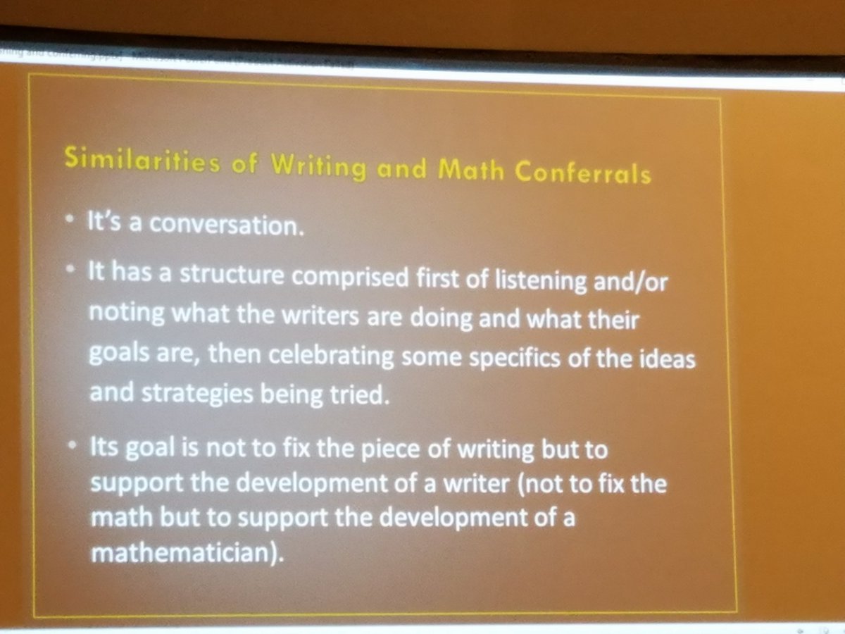MaineMathCoach's tweet photo. Conferring in math has similarities to writing @cathyfosnot What do you think @LitCoachLady https://t.co/S9VlP1rCZi
