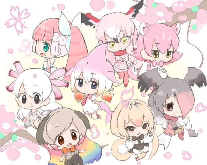 #けもフレわんどろ
春…春と言えばピンク!
という連想でピンクカラーのフレンズ 