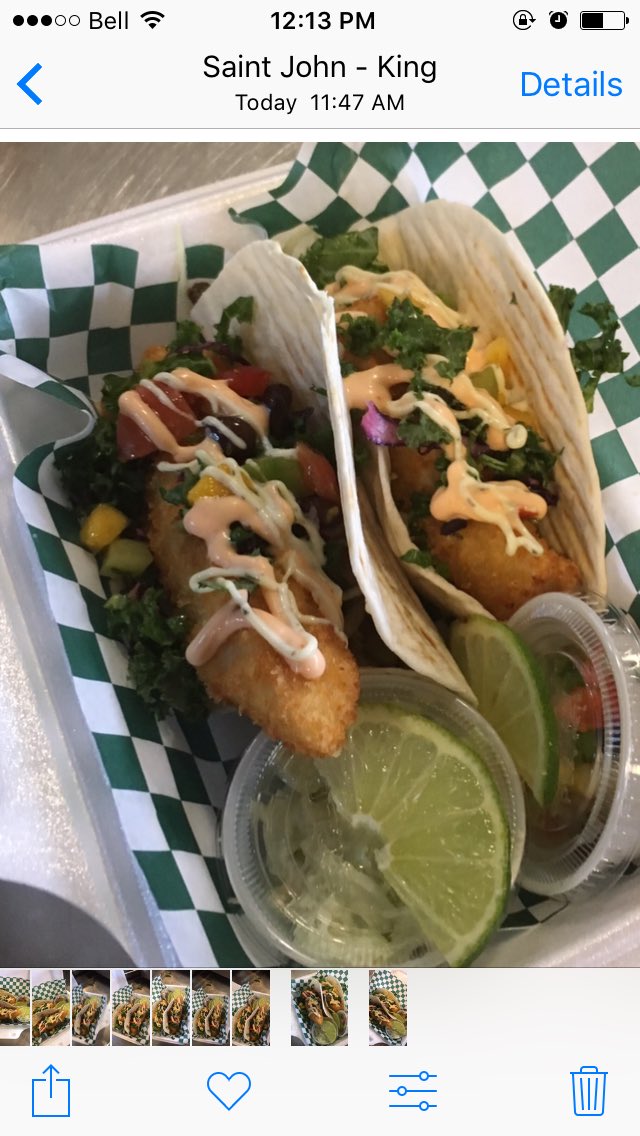 SlocumFerris's tweet photo. Fish Taco Wednesday!@sjcitymarket @uptownsaintjohn https://t.co/3Y4aEKXJ2o
