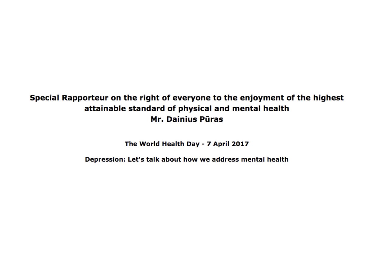 juliehannah_'s tweet photo. UN expert calls for a shift in mental health from "chemical imbalances" to "power imbalances" #worldhealthday2017 https://t.co/JKZgF2lCgS https://t.co/9pPSDFI9Zk