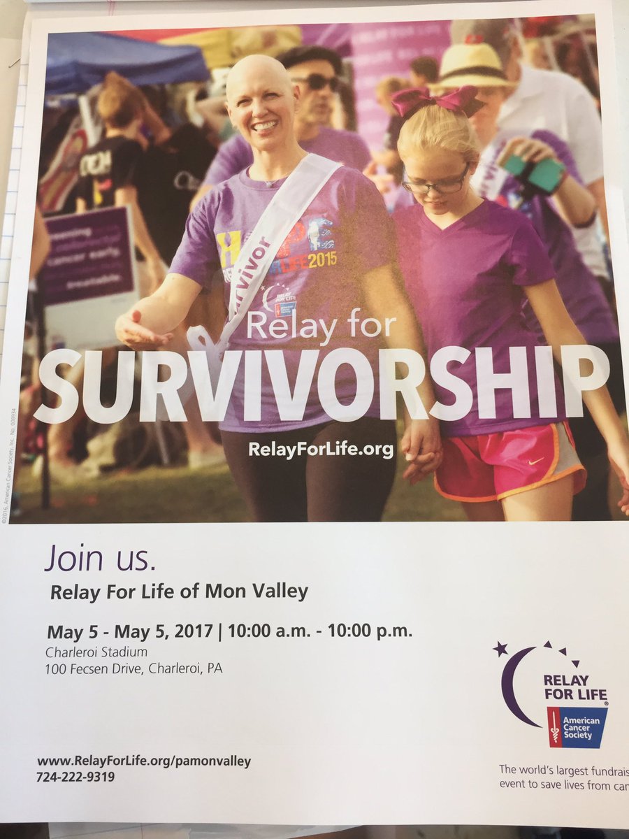 Great things are happening here at the Relay meeting! Join us on May 5th to support the American Cancer Society! 🎗