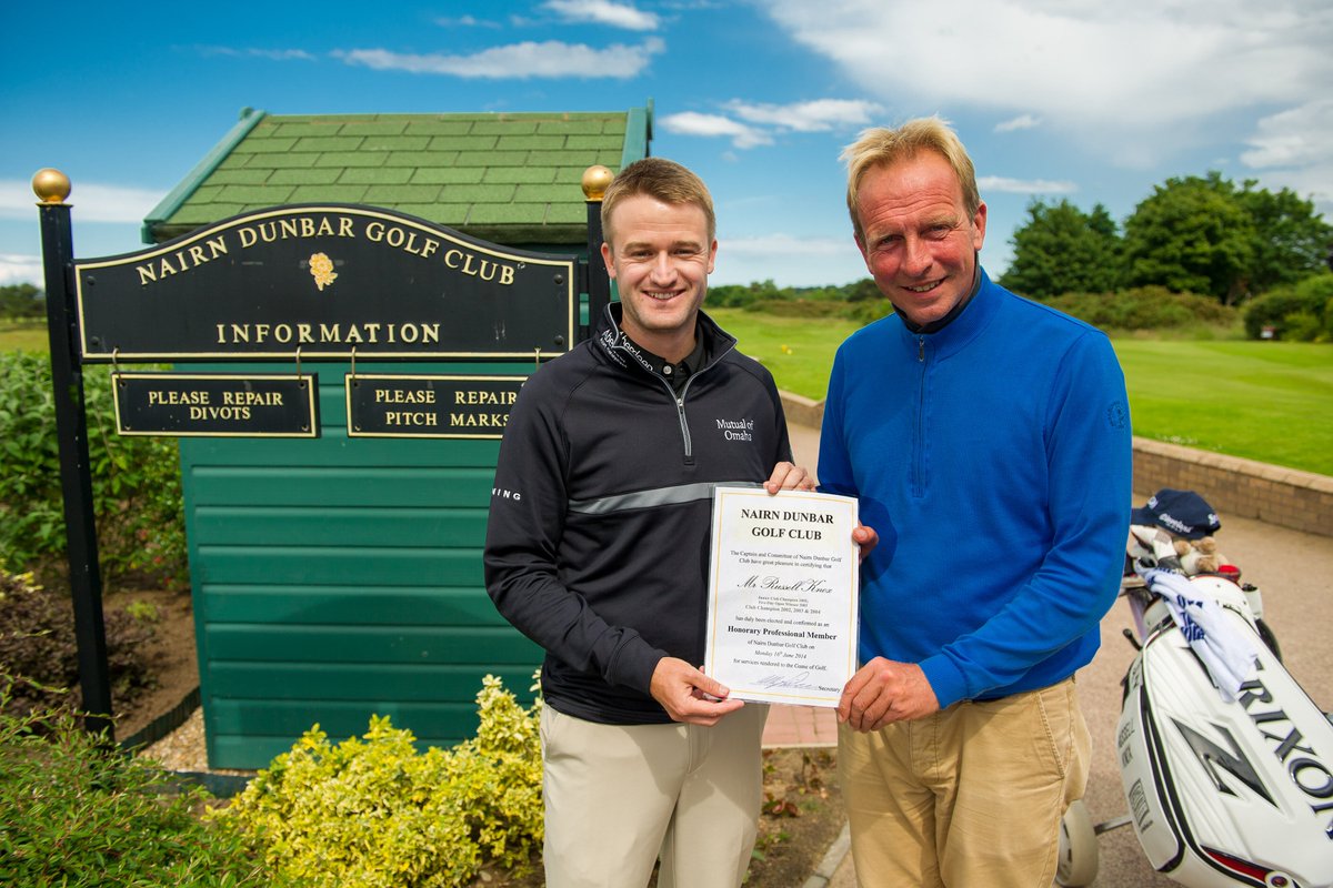 NairnDunbar's tweet photo. Good Luck to our honorary member and 3 x Club Champion - @rooknox  in The Masters this weekend!! #themasters #TheMasters2017 https://t.co/erF3hCNks4