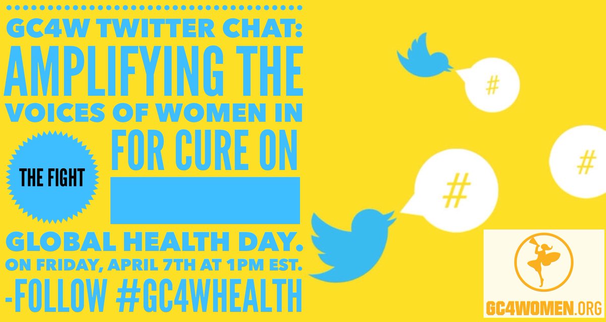 #savethedate: @GC4Women.org Twitter Chat on #GlobalHealthDay - w/ incredible #PublicHealth Advocates @DocOkoye & @ladivamillen. #GC4Whealth