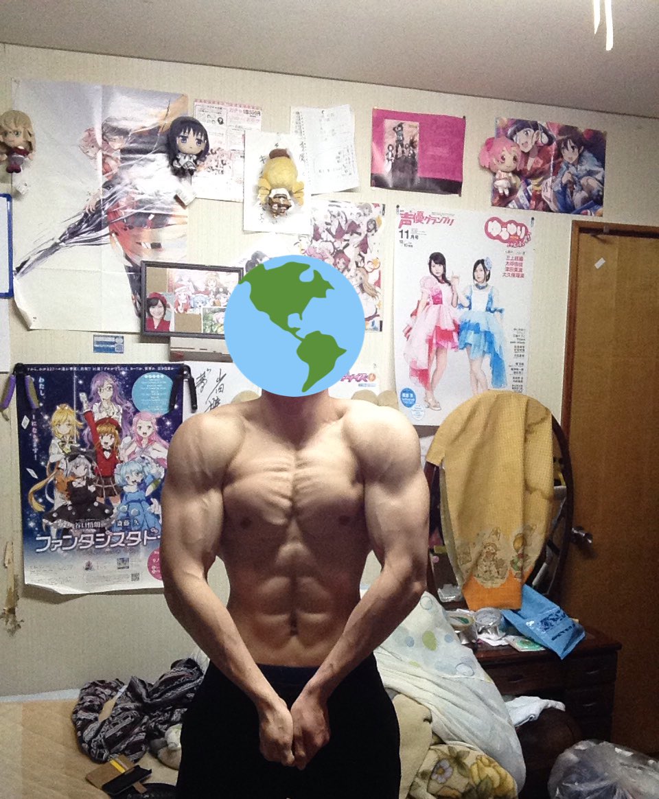 あお フィジーズの方たちのサイドレイズ100回の動画見て今日は普段通りのサイドレイズやった後軽いので50回やってみた 肩大きくしたい